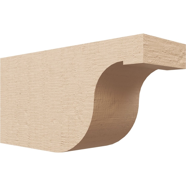 Ekena Millwork 4in. W x 6in. H x 12in. L Del Monte Woodgrain TimberThane Rafter Tail, Primed Tan RFTUR04X06X12DELRCPR - main